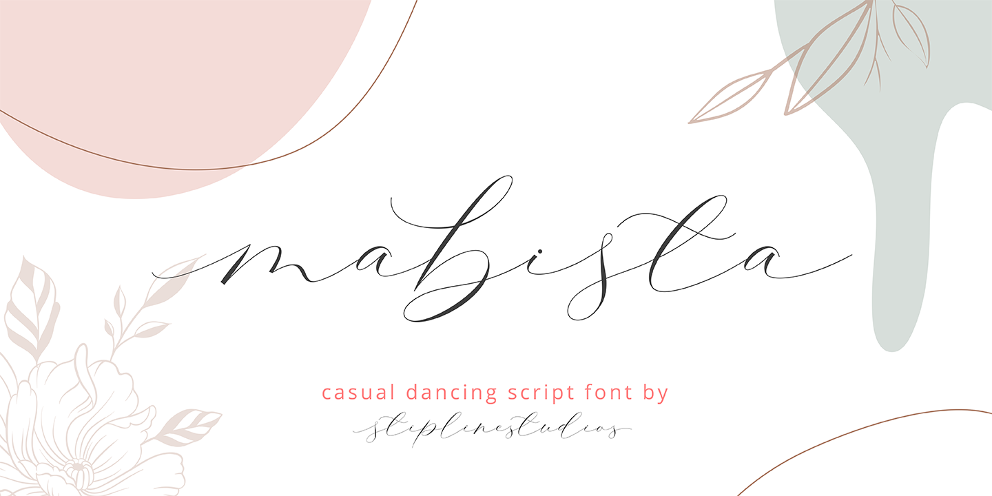 Пример шрифта Mabista Script